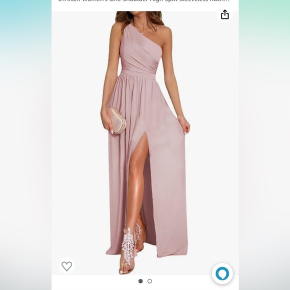 One shoulder bridesmaid dress - dusty pink - Picture 1 of 2